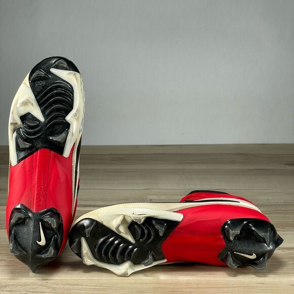 Nike Vapor Edge Elite 360 2 Low Mens 9.5 University Red White Football Cleats - Picture 6 of 10